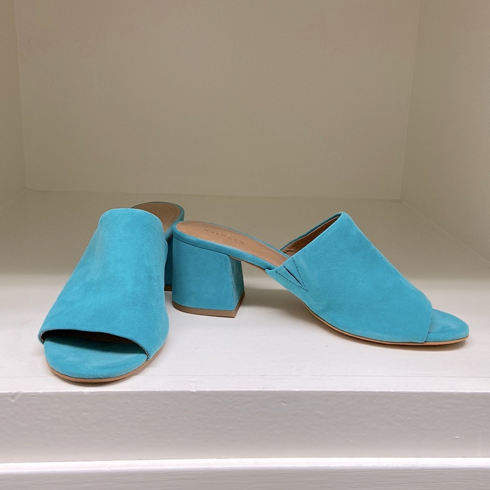 Gorgeous suede mules